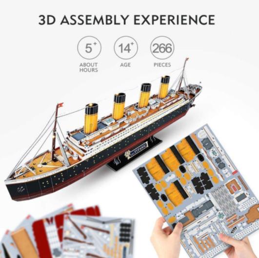 Bursdagsgave papirstikksag DIY Stadium 3D-puslespill for voksne